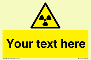 Custom Radioactive Material Sign